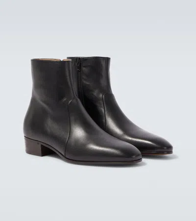 Valentino Garavani Pat Ankle Boots In Black