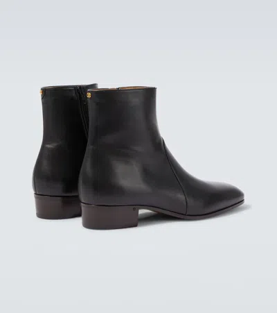Valentino Garavani Pat Ankle Boots In Black
