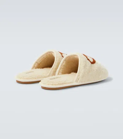 Valentino Garavani Ta Chambre Leather Slippers In Multi