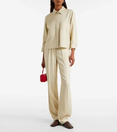 Joseph Tahiti Straight-leg Soft Viscose Trousers In Neutral