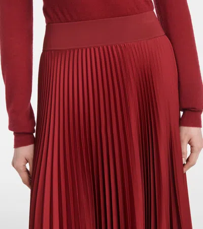 Joseph Pleated Asymmetric-hem Skirt In Brown