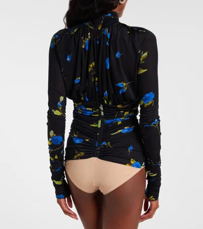 Blumarine Print Jersey Top In Multi