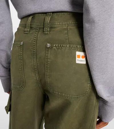 Jw Anderson J. W. Anderson Mid-rise Trousers With Pleats In Green