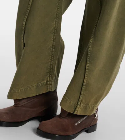 Jw Anderson J. W. Anderson Mid-rise Trousers With Pleats In Green