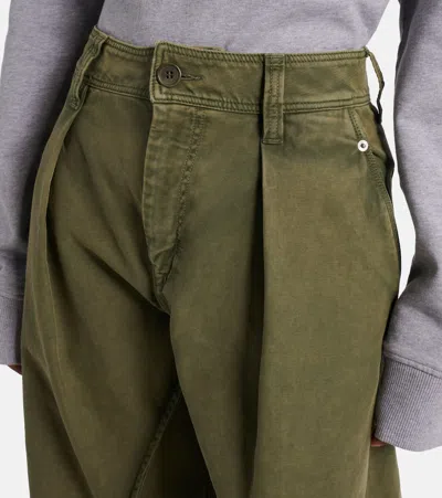 Jw Anderson J. W. Anderson Mid-rise Trousers With Pleats In Green