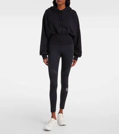 Adidas By Stella Mccartney Adidas By Stella Mc Cartney Organic Cotton Cropped Hoodie In Black