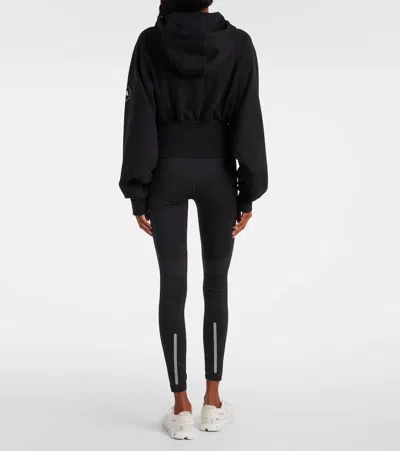 Adidas By Stella Mccartney Adidas By Stella Mc Cartney Organic Cotton Cropped Hoodie In Black