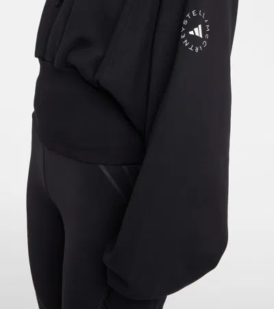 Adidas By Stella Mccartney Adidas By Stella Mc Cartney Organic Cotton Cropped Hoodie In Black