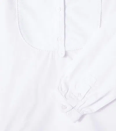 Bonpoint Cotton Bib-collar Shirt In White