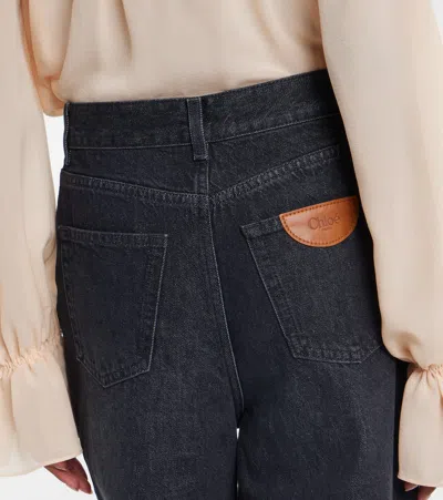 Chloé Loose Black Washed Jeans