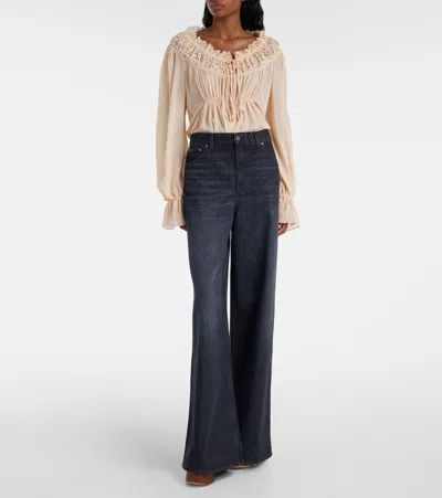 Chloé Loose Black Washed Jeans