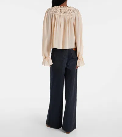 Chloé Blouse With Tie In Pink Silk Georgette In Pink
