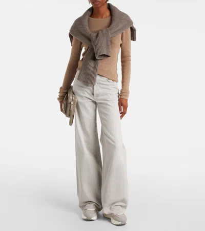 Tod's Sneakers In Fabric And Suede In Gray