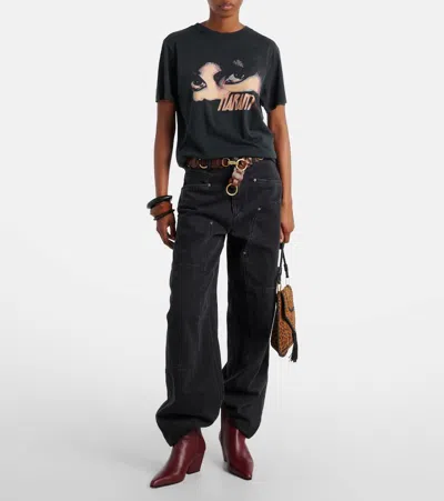 Paris Texas Ankle Boots In Rouge Noir Calf Leather In Burgundy