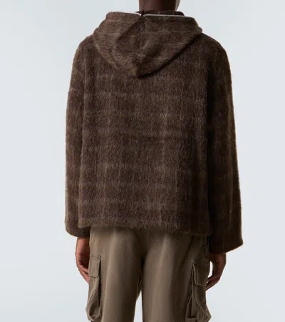 Our Legacy Textured Full Zip Hood Sweatshirt With Cozy Hood In Multi