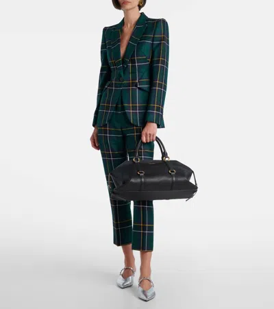 Alexander Mcqueen Mcqueen Medium Farringdon Leather Satchel In Black