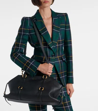 Alexander Mcqueen Mcqueen Medium Farringdon Leather Satchel In Black