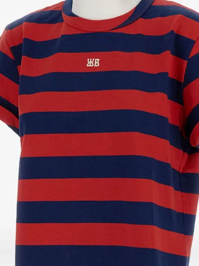 Wales Bonner City Cropped T Shirt In Blue