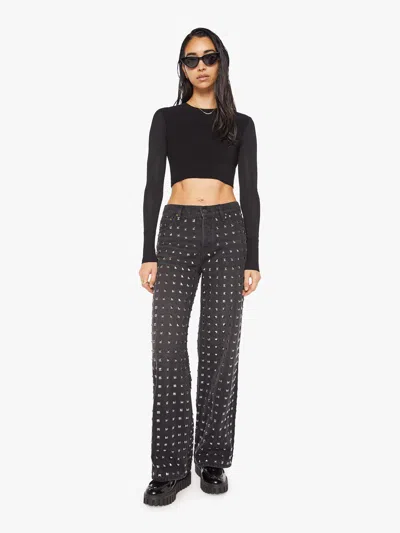 Mother The Smoothie Sneak Jeans In Nails For Dinner In Black