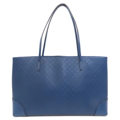 Pre-owned Gucci Blue Leather Tote Bag ()