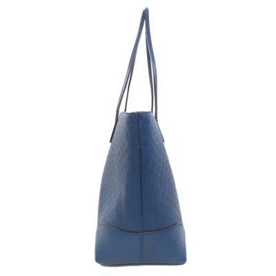 Pre-owned Gucci Blue Leather Tote Bag ()