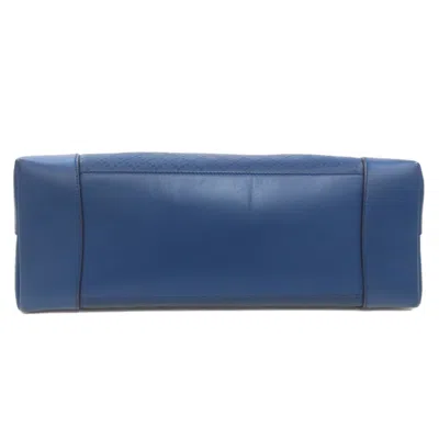 Pre-owned Gucci Blue Leather Tote Bag ()