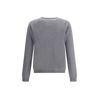 Gucci Men Long Sleeve Crew-neck Cashmere Sweater In Gray
