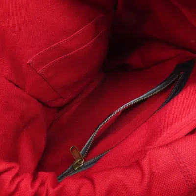 Pre-owned Gucci Navy Red Color Wool Backpack ()