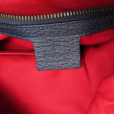 Pre-owned Gucci Navy Red Color Wool Backpack ()
