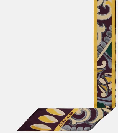 印花真丝斜纹布围巾