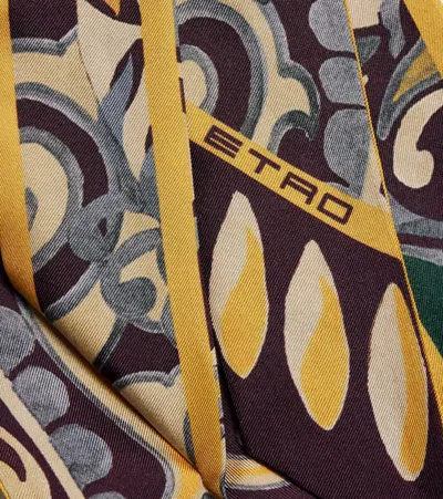 印花真丝斜纹布围巾