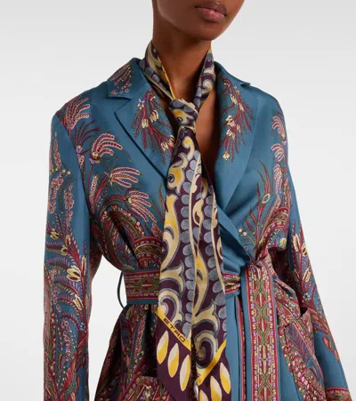 印花真丝斜纹布围巾