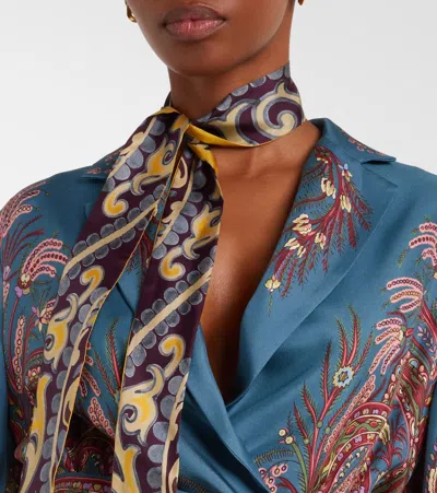 印花真丝斜纹布围巾