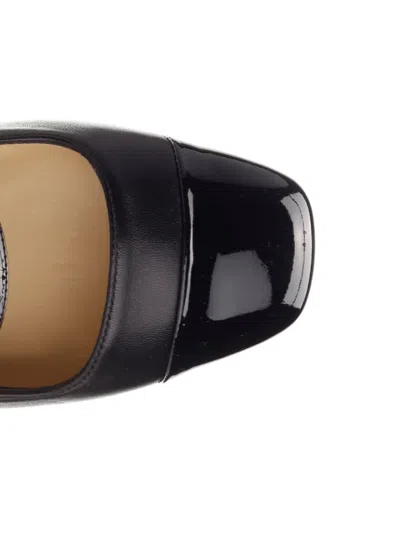 Jimmy Choo Elisa 45' Black Pumps With Pearl Detail In Patent Leather In Black