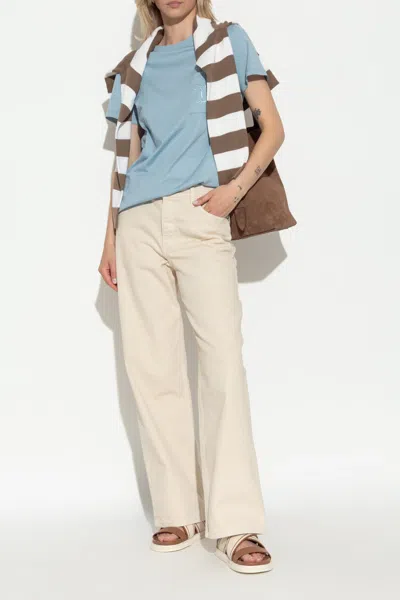 Jimmy Choo Joa Canvas Sandals Flat Sole In Brown