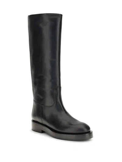 Paris Texas Black Napa Leather Boots In Black