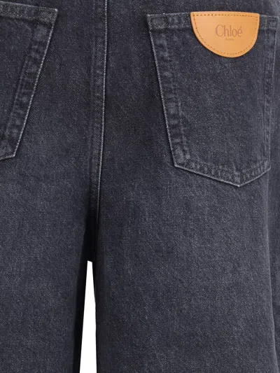 Chloé Loose Black Washed Jeans