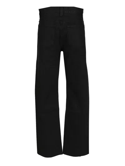 Khaite Bacall Low Rise Straight Jeans In Black