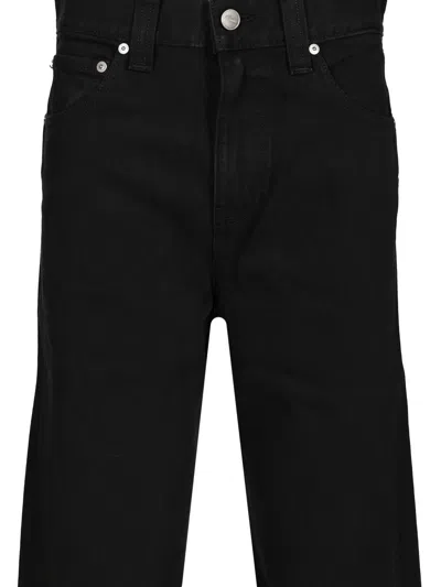 Khaite Bacall Low Rise Straight Jeans In Black