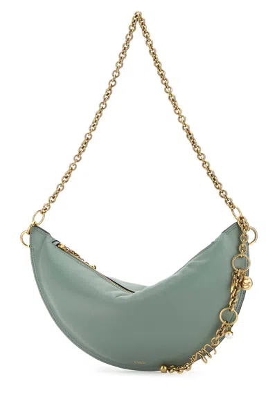 Chloé Chlo Sea Green Nappa Leather Chloe Icons Shoulder Bag In Green
