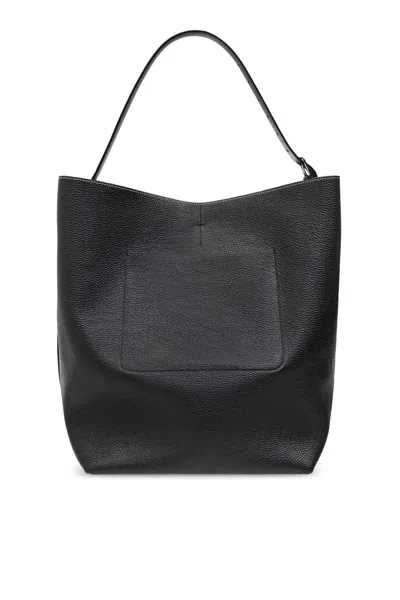 Totême Toteme Pre Leather Belted Tote Bag In Black