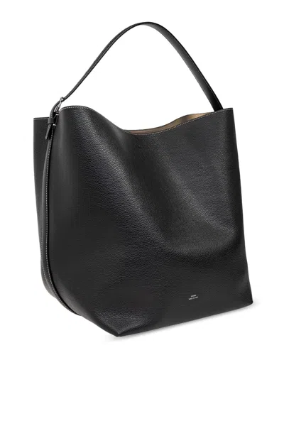 Totême Toteme Pre Leather Belted Tote Bag In Black