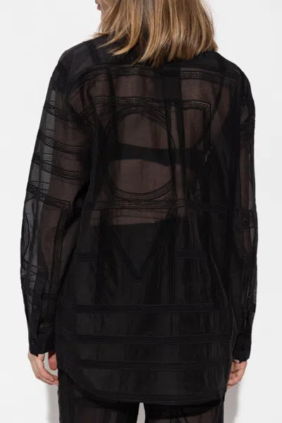 Totême Toteme Classic Crochet Shirt In Black