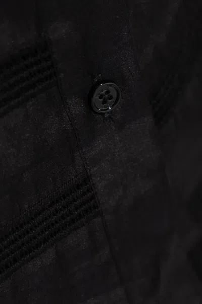 Totême Toteme Classic Crochet Shirt In Black