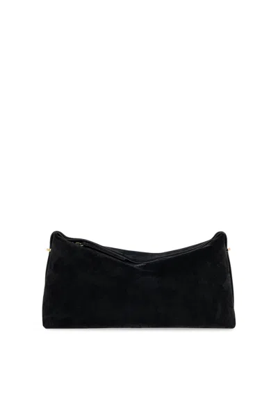 Totême Toteme Pre Suede Leather Clutch In Black