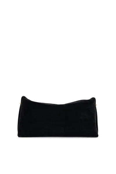Totême Toteme Pre Suede Leather Clutch In Black