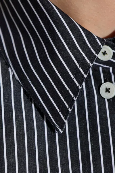 Totême Toteme Women Striped Kimono-sleeve Shirtdress In Gray