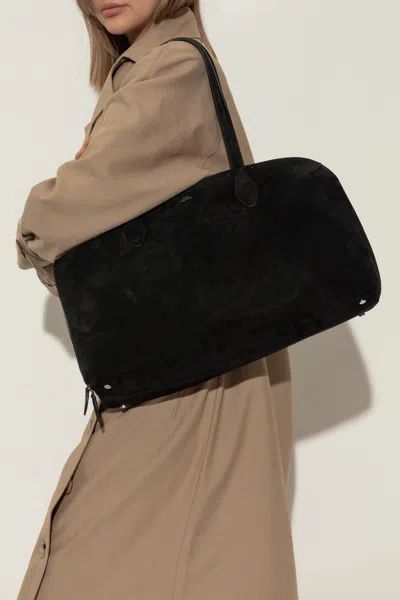 Totême Toteme Women Day Suede Leather Tote Bag In Black