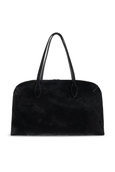 Totême Toteme Women Day Suede Leather Tote Bag In Black