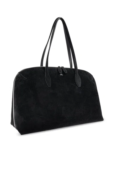 Totême Toteme Women Day Suede Leather Tote Bag In Black